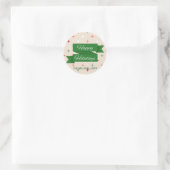Happy Holidays Runder Aufkleber (Tasche)