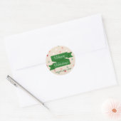 Happy Holidays Runder Aufkleber (Umschlag)