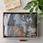 Happy Holidays Rustic Deer in Winter Seidenpapier (Geschenk)