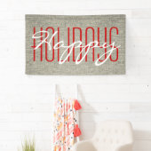 Happy Holidays Rustikales Weihnachten Banner (Insitu)