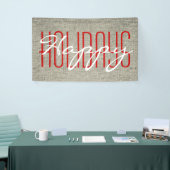 Happy Holidays Rustikales Weihnachten Banner (Messeveranstaltung)