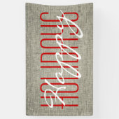 Happy Holidays Rustikales Weihnachten Banner (Vertikal)