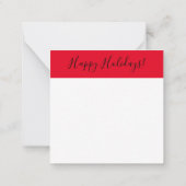 Happy Holidays SALON - Friseurschere Hinweis Mitteilungskarte (Rückseite)