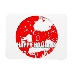Happy Holidays - Santa Claus - 3"x4" Photo Magnet