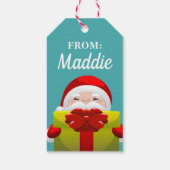Happy Holidays Santa Claus Geschenkanhänger (Rückseite)