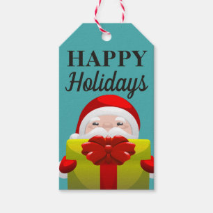 Happy Holidays Santa Claus Geschenkanhänger