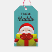 Happy Holidays Santa Claus Geschenkanhänger (Rückseite)