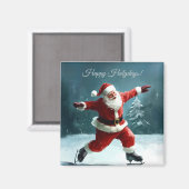 Happy Holidays Santa Claus  Magnet (Vorderseite/Rückseite)
