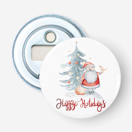 Happy Holidays, Santa Claus Pine Tree Flaschenöffner