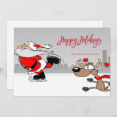 Happy Holidays Santa Claus Raindeer Foto (Vorne/Hinten)