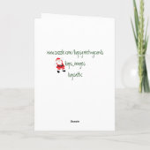 Happy Holidays Santa Feiertagskarte (Rückseite)