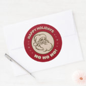 Happy Holidays Santa 🎅 Runder Aufkleber (Umschlag)
