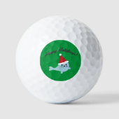 Happy Holidays Santa Siegel Golfball (Vorderseite)