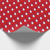 Happy Holidays Santa's Red Mittens White Trim Geschenkpapier (Ecke)