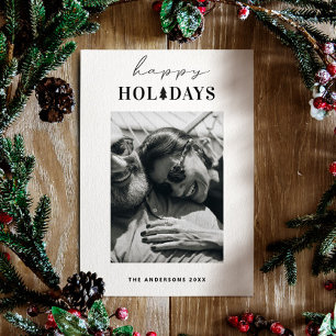 Happy Holidays   Sauberes Minimalistisches Foto Feiertagskarte