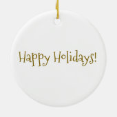 Happy Holidays-Schnauzer Christmas Ornament  (Hinten)