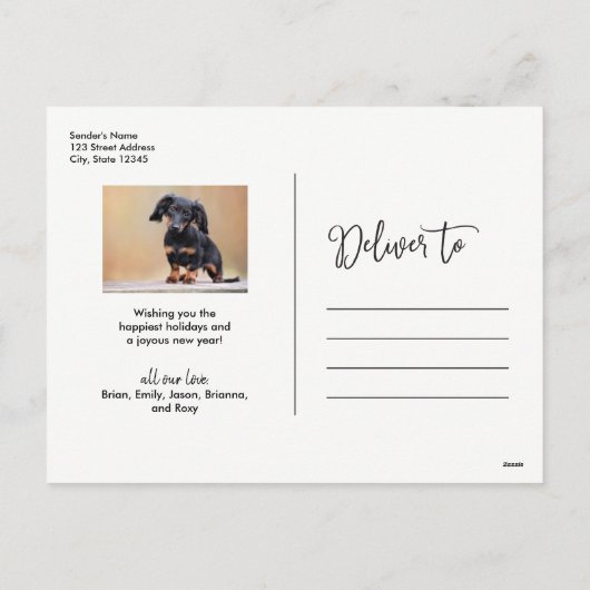 Happy Holidays Schnee Weihnachten Foto (Rückseite)