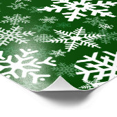 Happy Holidays Schneeflocken Grün für alle Fotodruck (Ecke)