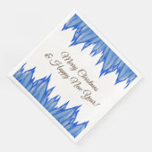 Happy Holidays, Schneeflocken, Icicles Paper Napki Serviette (Ecke)