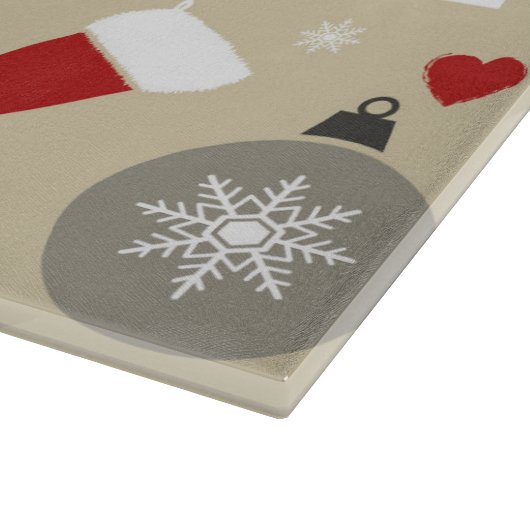 Happy Holidays Schneidebrett (Ecke)