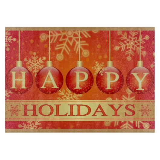 HAPPY HOLIDAYS SCHNEIDEBRETT (Vorderseite)