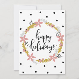 Happy Holidays schreiben Sie Ihre eigene Nachricht Feiertagskarte