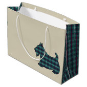 Happy Holidays Scottish Terrier Gift Bag Große Geschenktüte (Rückseite Schrägansicht)