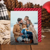 Happy Holidays Script Foto Budget Card
