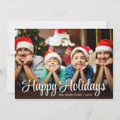 Happy Holidays Script Foto Overlay Weihnachten (Vorderseite)