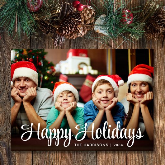 Happy Holidays Script Foto Overlay Weihnachten