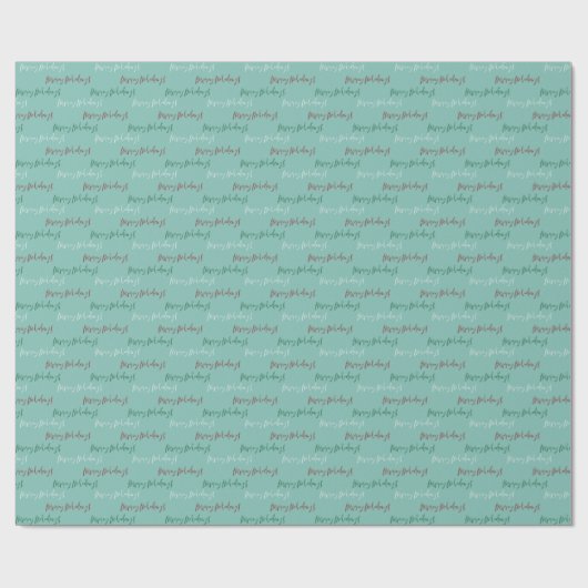 Happy Holidays Script Hand Lettered Modern Simple Geschenkpapier (Flach)