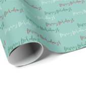 Happy Holidays Script Hand Lettered Modern Simple Geschenkpapier (Rolleneckpunkt)