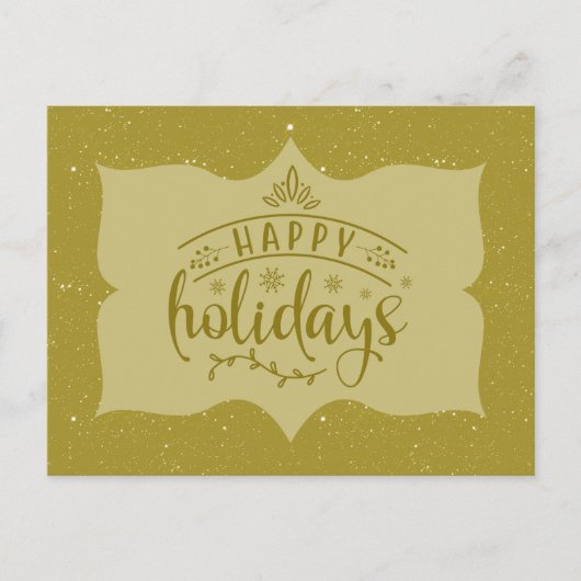 Happy Holidays Script Postkarte (Vorderseite)