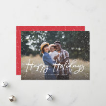 Happy Holidays Script Snow Foto Weihnachten