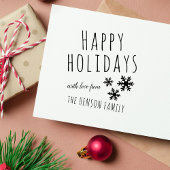 Happy Holidays Script Snowflake Weihnachten Gummistempel