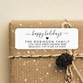 Happy Holidays Script Weihnachten Rücksendeadresse