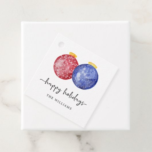 Happy Holidays Script Weihnachtsschmuck Geschenkanhänger (Beispiel)