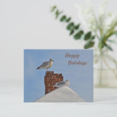 Happy Holidays Seashore Feiertagspostkarte (Stehend Vorderseite)
