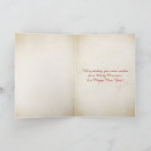 Happy Holidays Seestern mit Flaschenpost Karte (Innenseite)