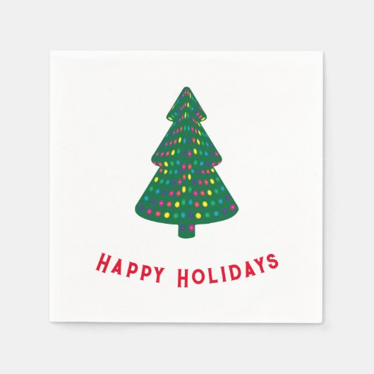 Happy Holidays Serviette (Vorderseite)