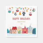 Happy Holidays Serviette (Vorderseite)
