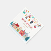 Happy Holidays Serviette (Ecke)