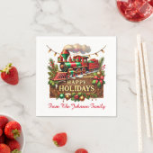 Happy Holidays Serviette (Beispiel)