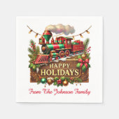 Happy Holidays Serviette (Vorderseite)