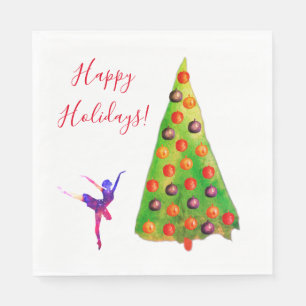 Happy Holidays Serviette