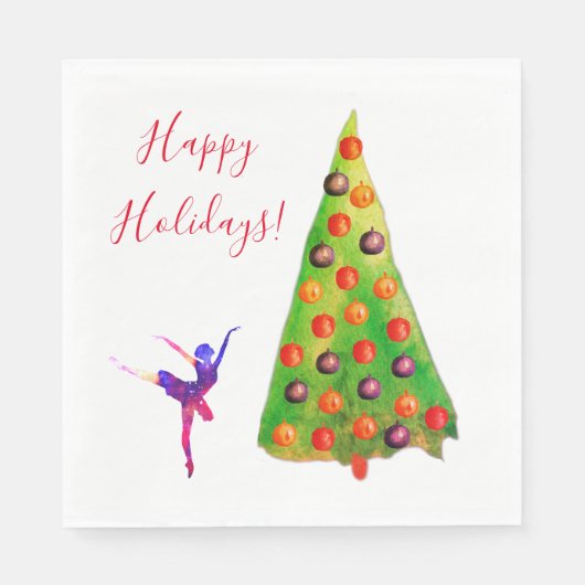 Happy Holidays Serviette (Vorderseite)