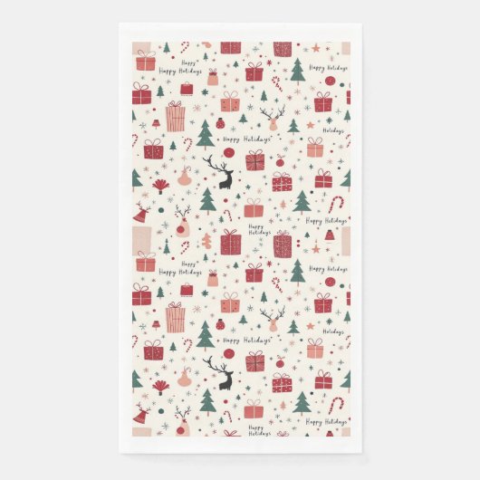 Happy Holidays Serviette (Vorderseite)