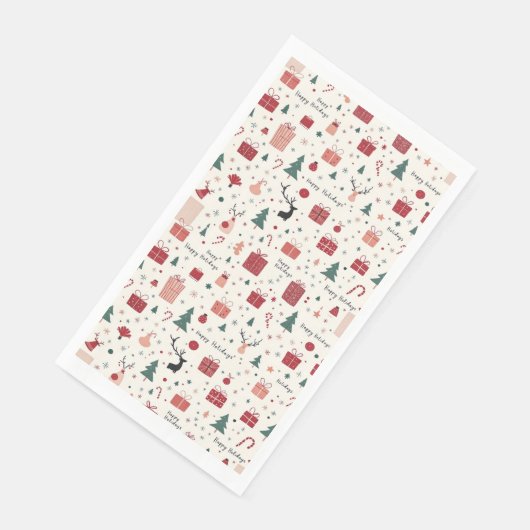 Happy Holidays Serviette (Ecke)