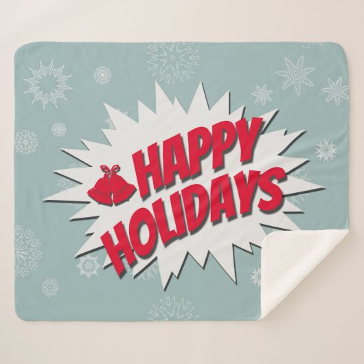 Happy Holidays Sherpadecke (Vorderseite (Horizontal))
