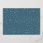 Happy Holidays Silver Foil Script Holiday Card Folieneinladung (Rückseite)